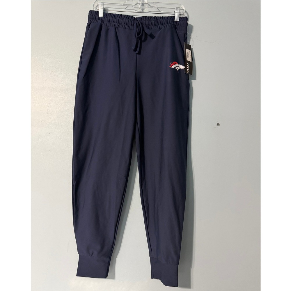 NFL Denver Broncos Women's Large Phase Certo Jogger Pants Navy Blue 2406
